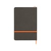 Блокнот «Color» линованный А5 в твердой обложке с резинкой, серый/оранжевый