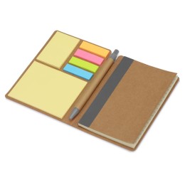 Блокнот А6 «Write and stick» с ручкой и набором стикеров, серый