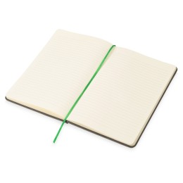 Блокнот «Color» линованный А5 в твердой обложке с резинкой, серый/зеленое яблоко