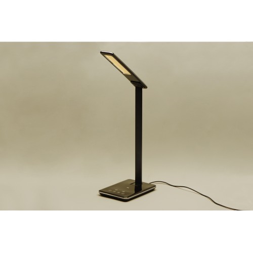 Настольная лампа с функцией беспроводной зарядки "Starline", черный