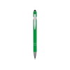 Ручка металлическая soft-touch шариковая со стилусом «Sway», зеленый/серебристый (Р)