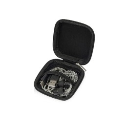 Набор с наушниками и зарядным кабелем 3-в-1 "In motion", серый