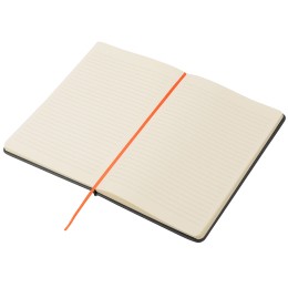 Блокнот «Color» линованный А5 в твердой обложке с резинкой, серый/оранжевый