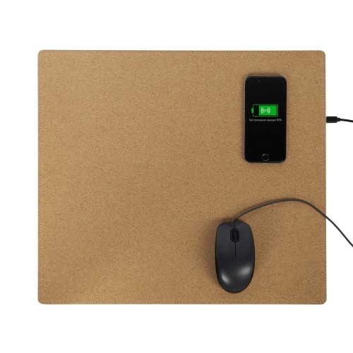 Пробковый коврик для мыши с беспроводной зарядкой «Querсus»