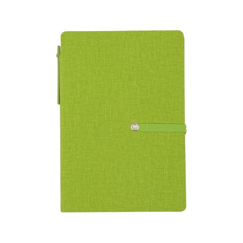 Блокнот А6 «Write and stick» с ручкой и набором стикеров, зеленое яблоко