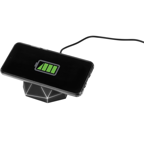 Док-станция «Geo Dock» с быстрой беспроводной зарядкой, черный с белой подсветкой. XOOPAR