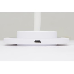 Настольный светильник с беспроводной зарядкой "Flamp", белый