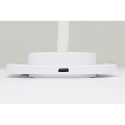 Настольный светильник с беспроводной зарядкой "Flamp", белый