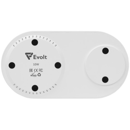 Настольный светильник с беспроводной зарядкой "Flamp", белый