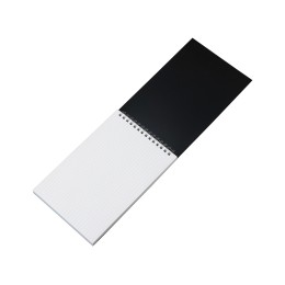 Блокнот на пружине в пластиковой обложке А5, черный