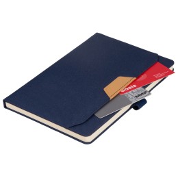 Блокнот А5 из RPET "Harvey", 80 листов FSC бумага, синий