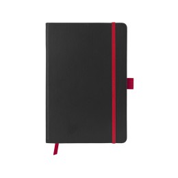 Блокнот "ColorNote Black", твердая обложка A5, 80 листов, черный с красным (Р)