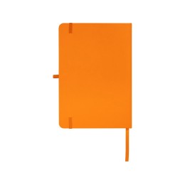Teak блокнот А5 из переработан. материала в твердой обложке с линован. страницами - Оранжевый