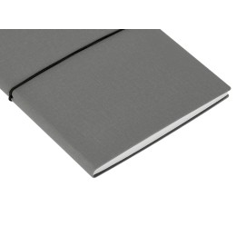 Блокнот "Horizon" с горизонтальной резинкой, гибкая обложка, 80 листов, серый