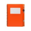 Блокнот "Контакт" с ручкой, оранжевый