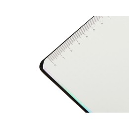 Блокнот А5 в гибкой обложке "Fellini" с голографическим срезом, черный