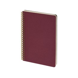 Бизнес тетрадь на гребне А5 "Pragmatic", 60 листов в клетку, бордовый