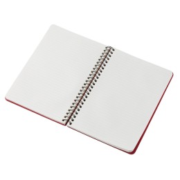 Блокнот А5 "Dante" из искусственной кожи на спирали, темно-красный