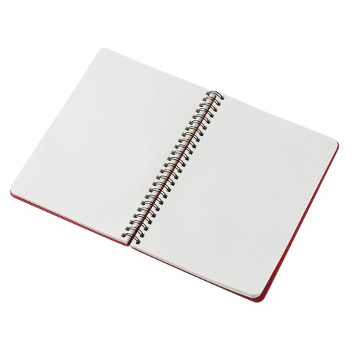 Блокнот А5 "Dante" из искусственной кожи на спирали, темно-красный