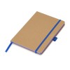 Блокнот A5 "Sevilia Color", твердая обложка из крафта, 80 листов, цветной срез и форзац, натуральный/синий
