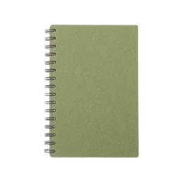 Блокнот на спирали в картонной обложке с переработанной бумагой "Mania", зеленый