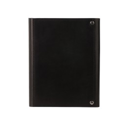 Блокнот кожаный А5 на кольцах, черный