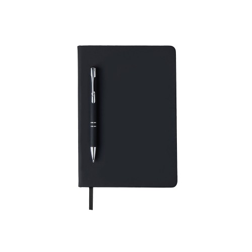 Бизнес-блокнот "С3" софт-тач с магнитом, твердая обложка, 96 листов, черный