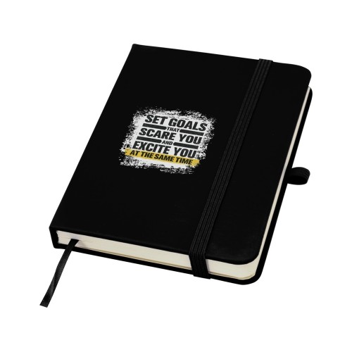 Блокнот Spectrum Plus формата A6 в твердой обложке - сплошной черный