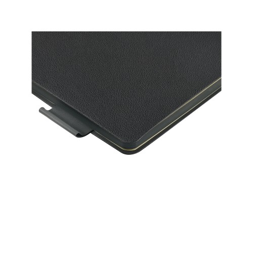 Блокнот А5 "Boston", черный с серым срезом