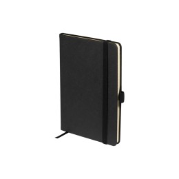 Блокнот А5  "City" на резинке, черный