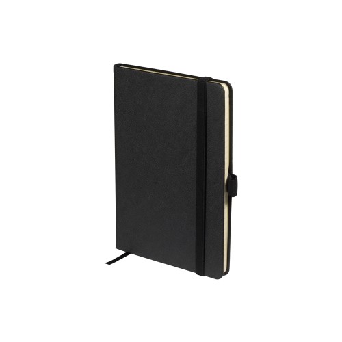 Блокнот А5  "City" на резинке, черный