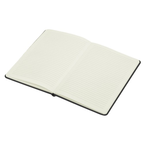 Блокнот "Wispy", твердая обложка A5, 64 листа в линейку, черный