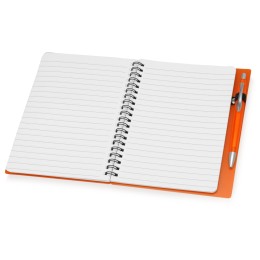 Блокнот "Контакт" с ручкой, оранжевый