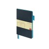 Блокнот А5 "Boston", темно-синий с голубым срезом