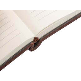 Бизнес блокнот А5 "Monoi" с клапаном, твердая обложка, 128 листов, коричневый