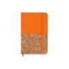 Блокнот А6 "Ирис" с комбинированной обложкой, натуральный/оранжевый