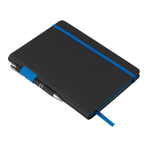 Бизнес блокнот "Bossy Junior" с цветным срезом, твердая обложка, 96 листов, черный и синий