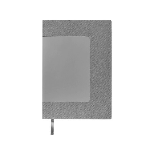Бизнес блокнот "Supreme" с вставкой из софт-тача, гибкая обложка, 128 листов, серый