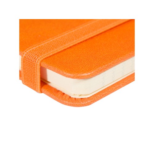 Блокнот А5  "City" на резинке, оранжевый