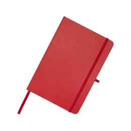 Teak блокнот А5 из переработан. материала в твердой обложке с линован. страницами - Красный
