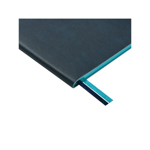 Блокнот А5 "Boston", темно-синий с голубым срезом