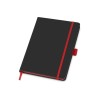Блокнот "ColorNote Black", твердая обложка A5, 80 листов, черный с красным (Р)