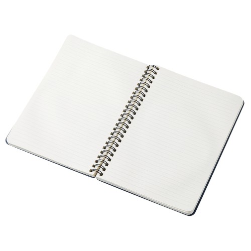 Блокнот А5 "Dante" из искусственной кожи на спирали, темно-синий