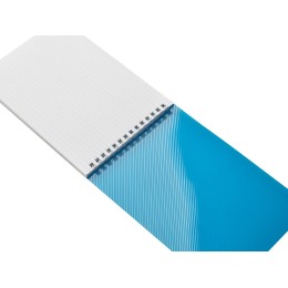 Блокнот на пружине в пластиковой обложке А5, синий