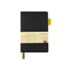 Блокнот А5 "Boston", черный с желтым срезом