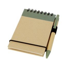 Блокнот А7 "Zuse" с ручкой шариковой, зеленый яркий