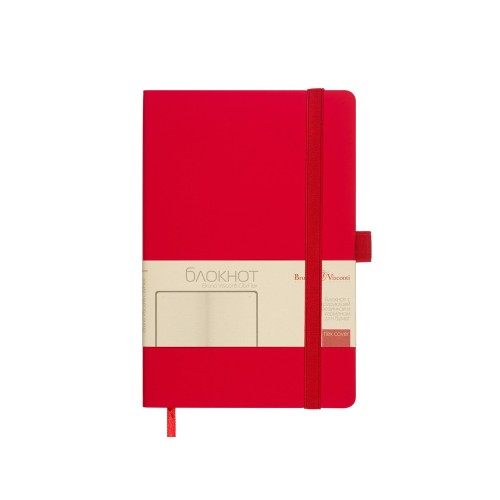 Блокнот А5  "City Flex" на резинке, красный