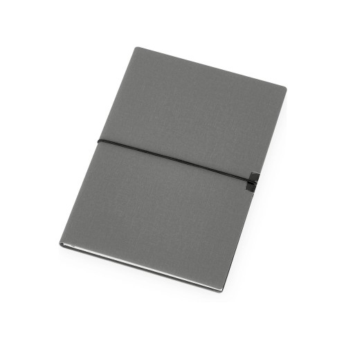 Блокнот "Horizon" с горизонтальной резинкой, гибкая обложка, 80 листов, серый