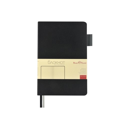 Блокнот А5 "Boston", черный с серым срезом