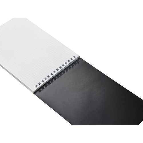 Блокнот на пружине в пластиковой обложке А5, черный